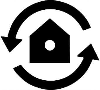 Pictogramme illustrant la rénovation électrique d’une maison.