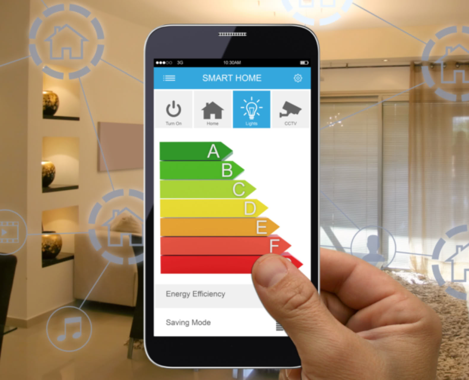 Domotique : image en dégradé.